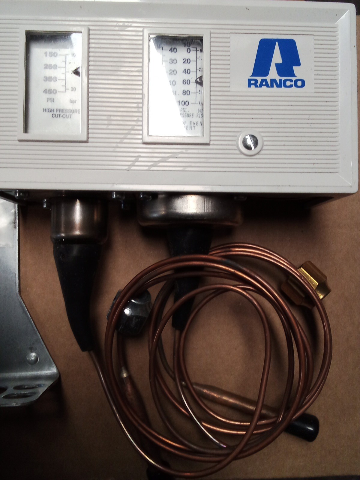 Ranco Dual Pressure Control W/Capillary & Flare Nut 012-1549