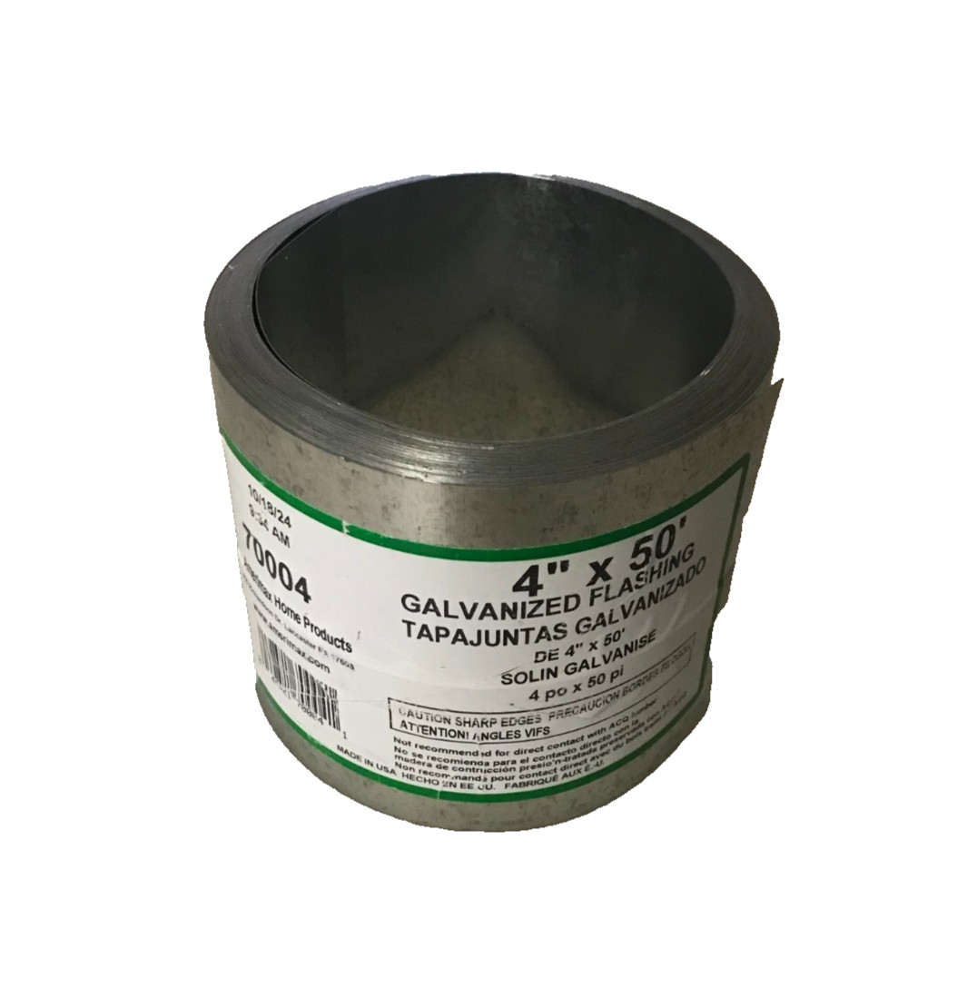Amerimax Home Products 70004 Galvanized Roll Flashing 4-In. x 50-Ft. (4″ x 50′)