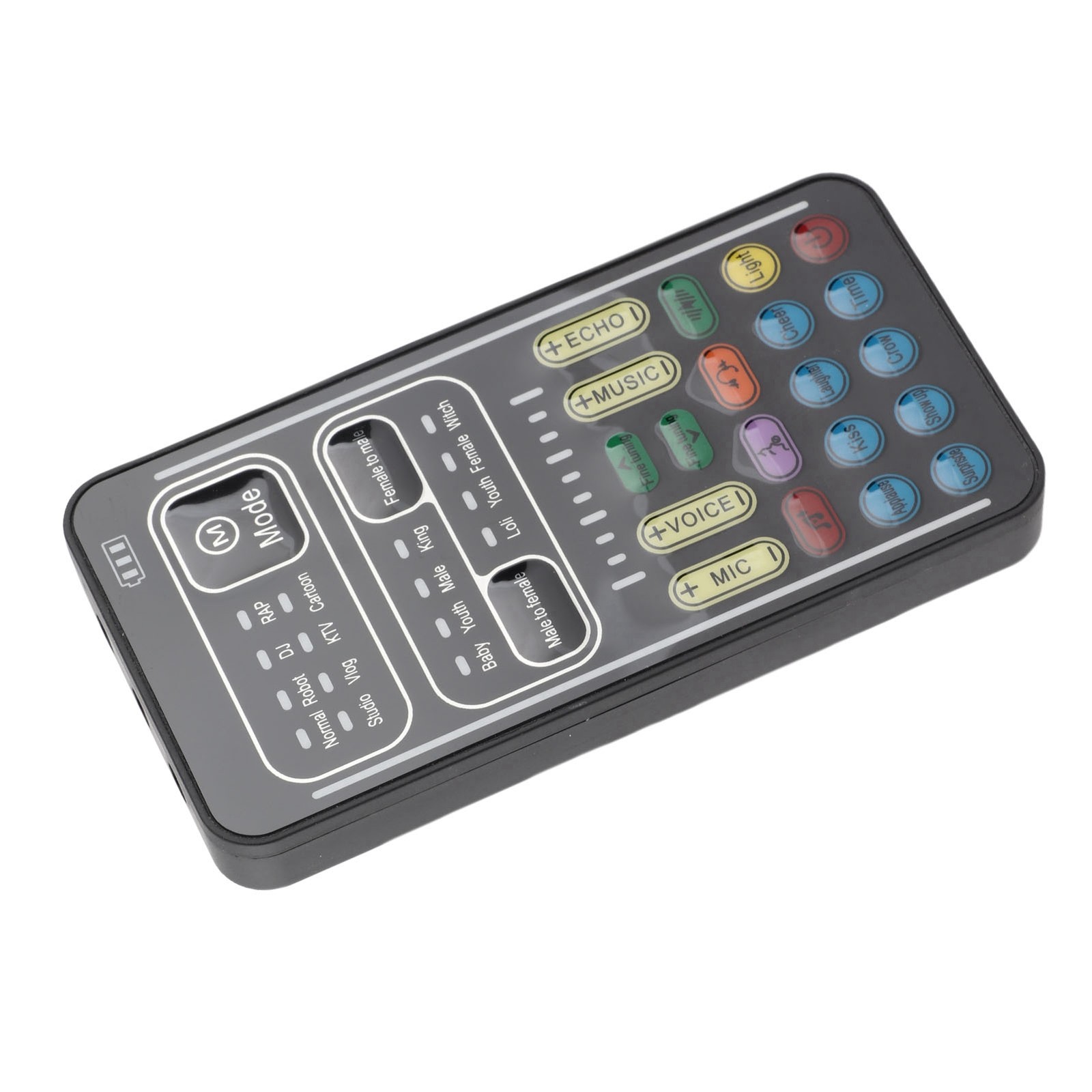 Mini Live Sound Card Voice Changer 8 Vocal Tones 8 Built-in Sound Effects