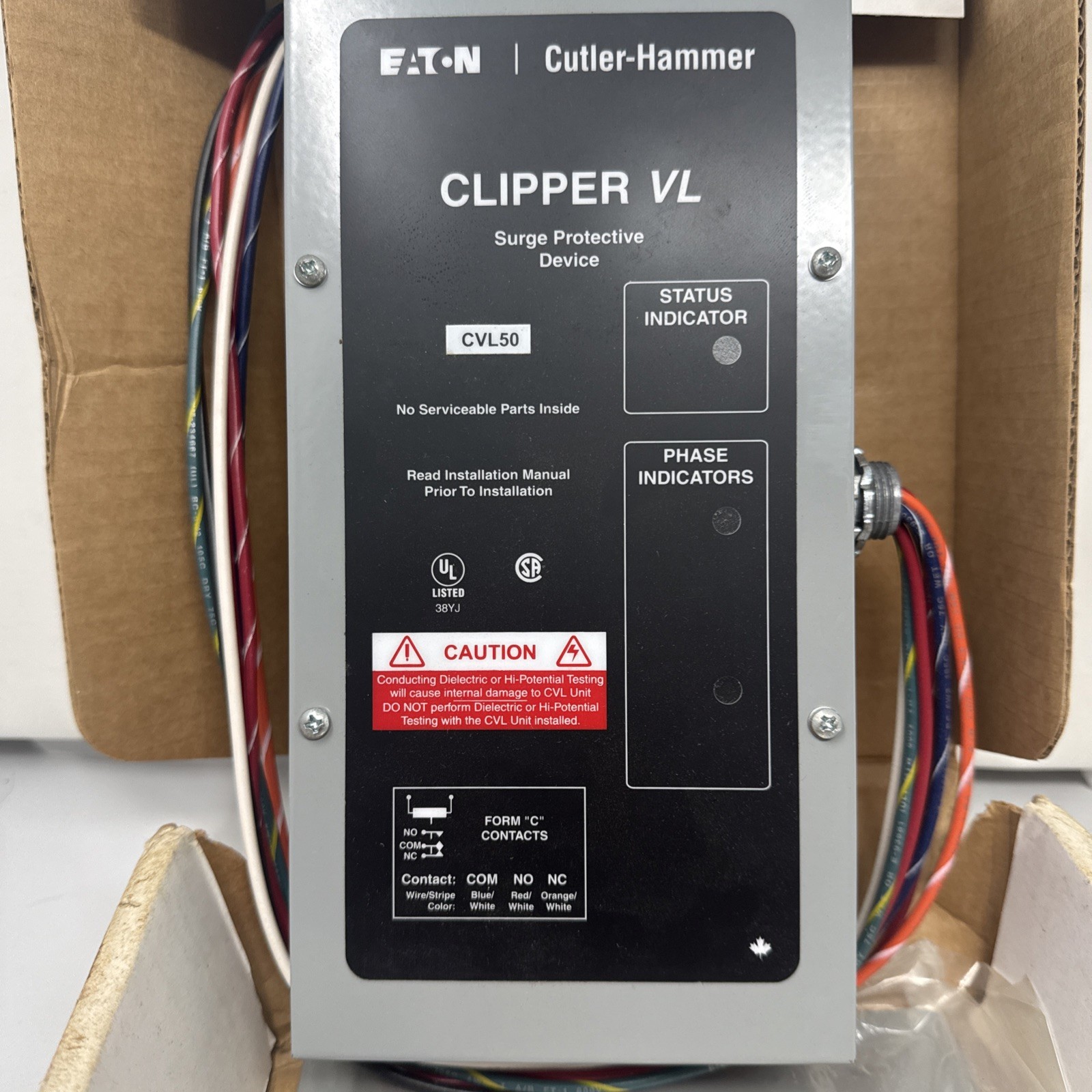 Eaton Cutler Hammer Clipper Vl Surge Protective Device CVL 50 New 120/240 Volt