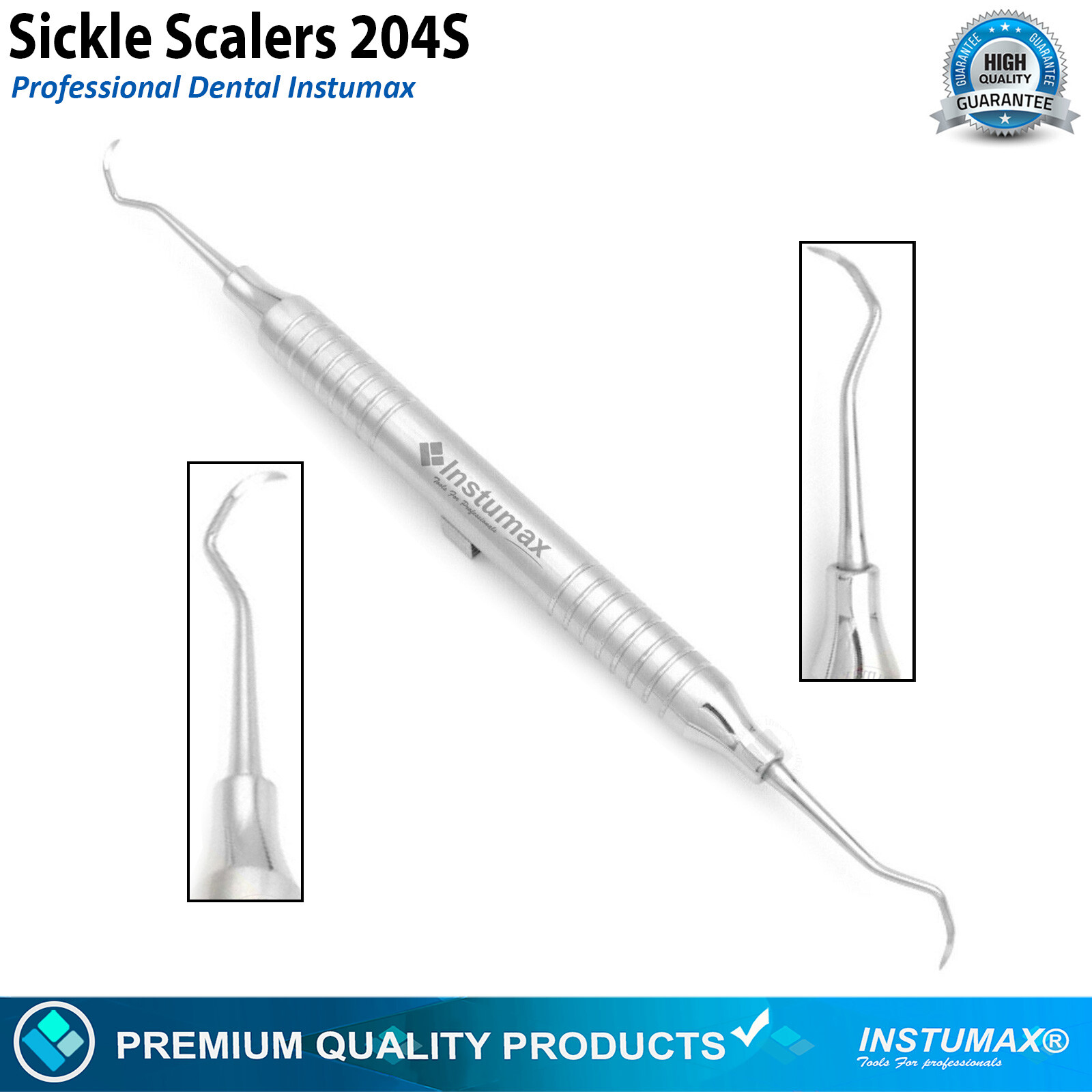 Sickle Scaler 204S Dental Hand Instruments Pro Periodontal Hygiene Pick Tool New