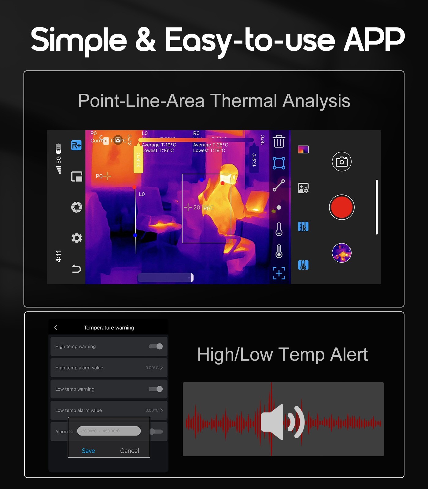 Thermal Camera for iPhone & Android, 512×384 IR Thermal Imager USB-C -4°F~842°F