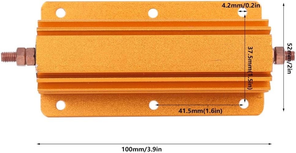 Title 100×52 Aluminum Casing Resistor Aluminium Housing Resistor RX24 200W