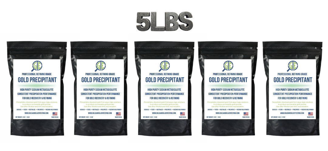 Gold Precipitation Kit 5lb Sodium Metabisulfite SMB Gold Refining Recovery