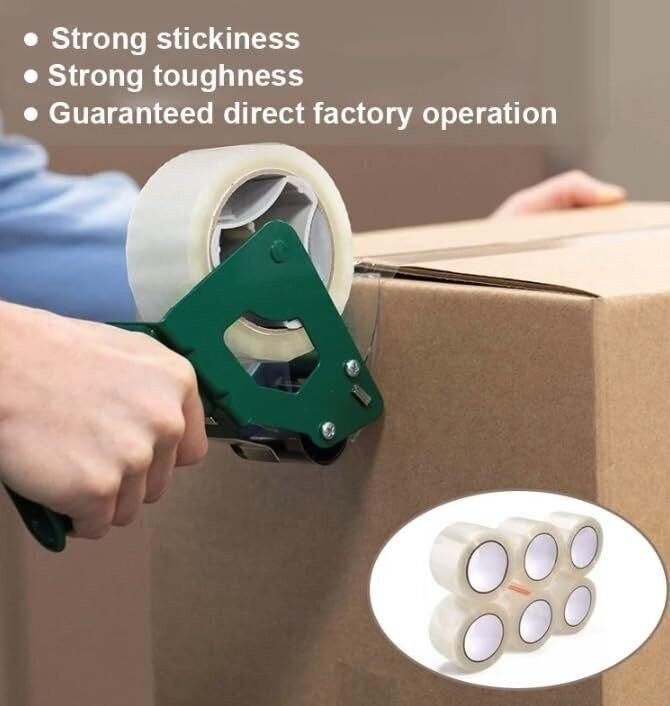 6 Rolls Shipping Packaging Box Packing Sealing Tape 2 mil 2″ x 55 Yard 165FT