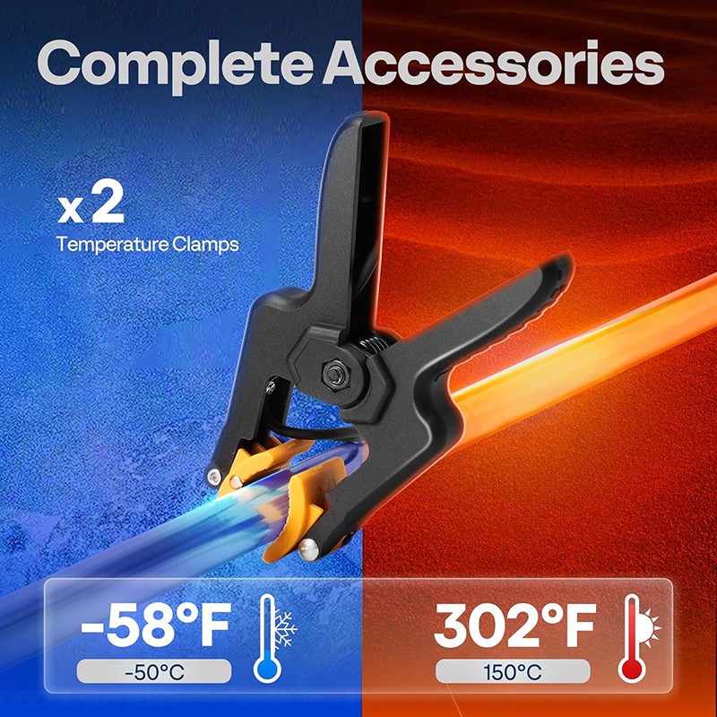 Refrigeration Digital Manifold Gauge Set HVAC System Vacuum Pressure Temp Tester