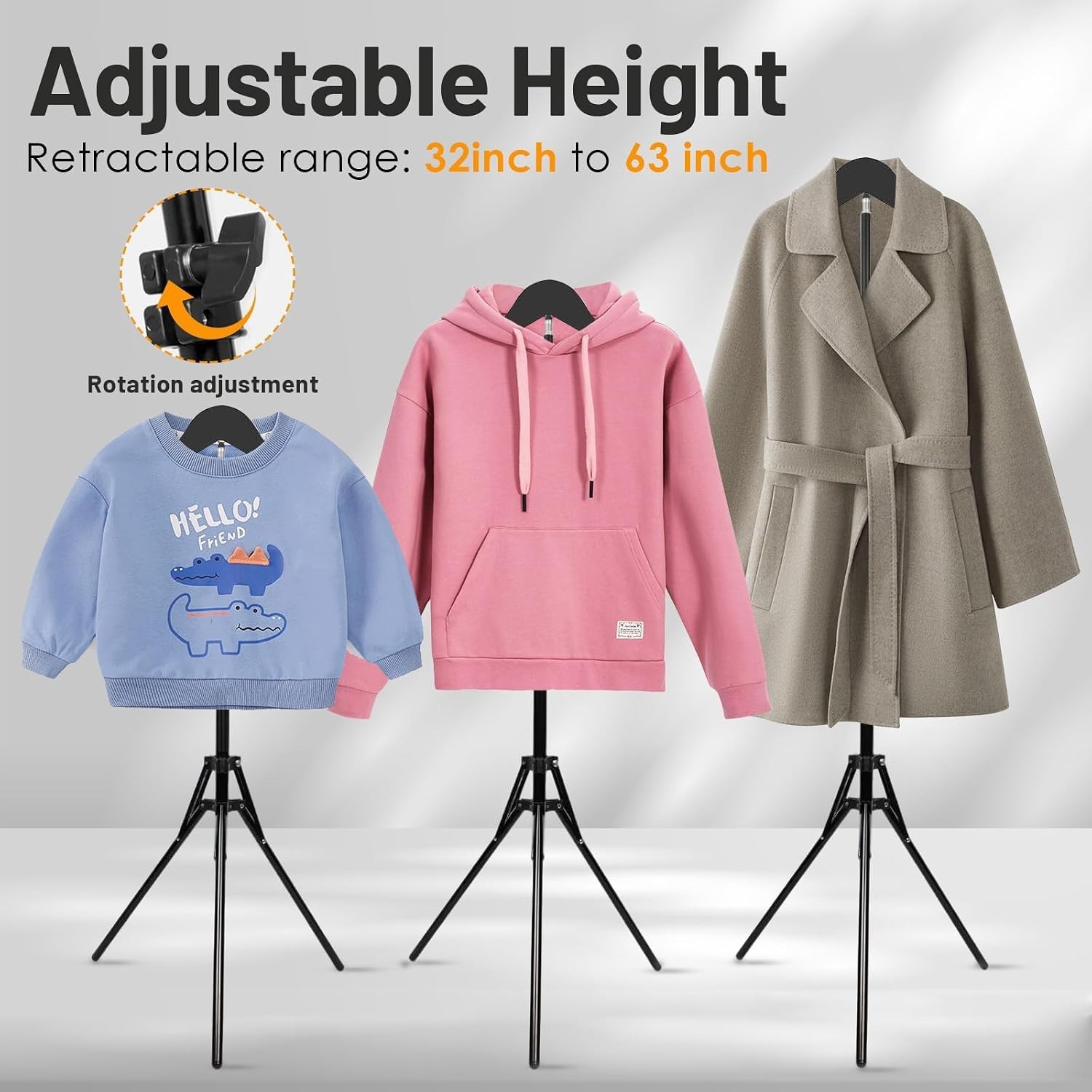 Adjustable Clothing Display Stand T Shirt Mannequin Torso for Retail