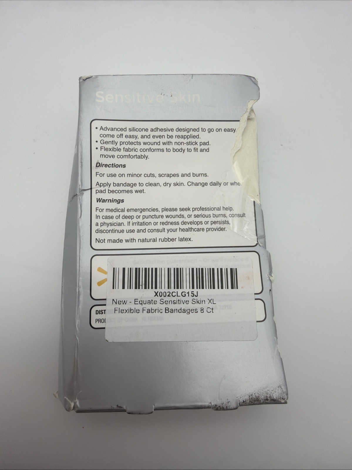 Equate Sensitive Skin XL Flexible Fabric Bandages 8 Ct 8 Count (Pack of 1)