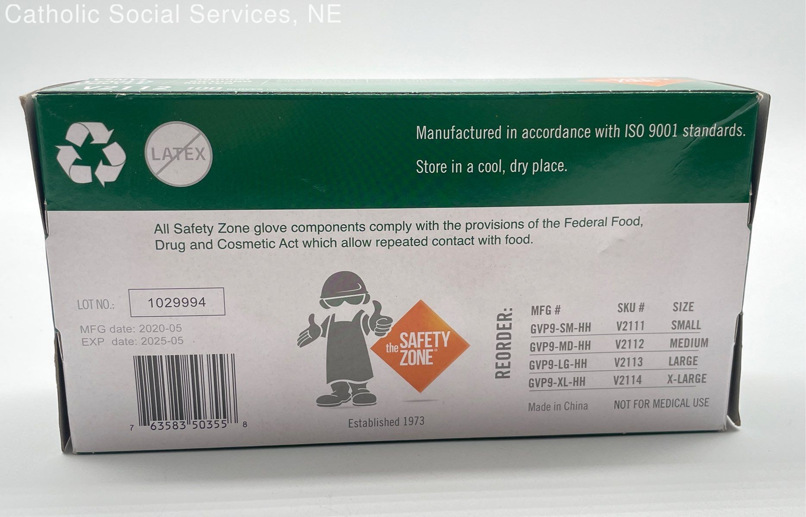 THE SAFETY ZONE GVP9-MD-HH Clear Vinyl Gloves Powder Free 10/100
