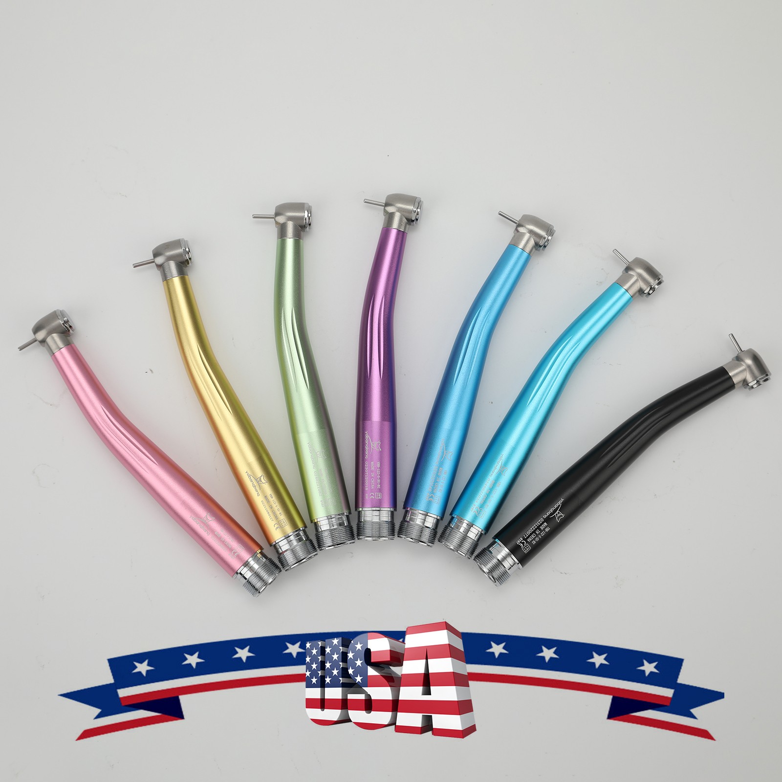 High Speed Handpiece 2Holes Turbine Standard Head 7Colors Dental For NSK