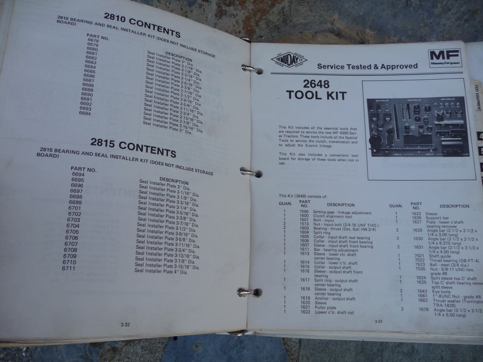 Massey Ferguson Service Tools and Equipment Catalog