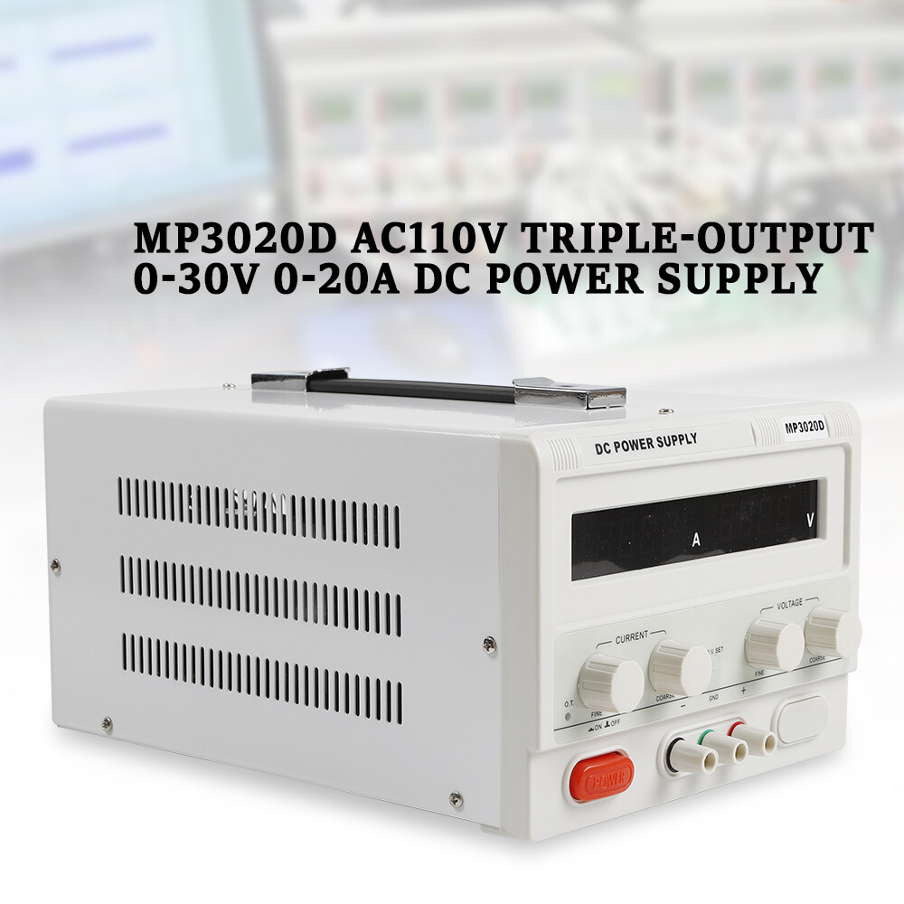 Portable DC Regulated Power Supply 32V 20Amp Precision Adjustable w/ Power Line