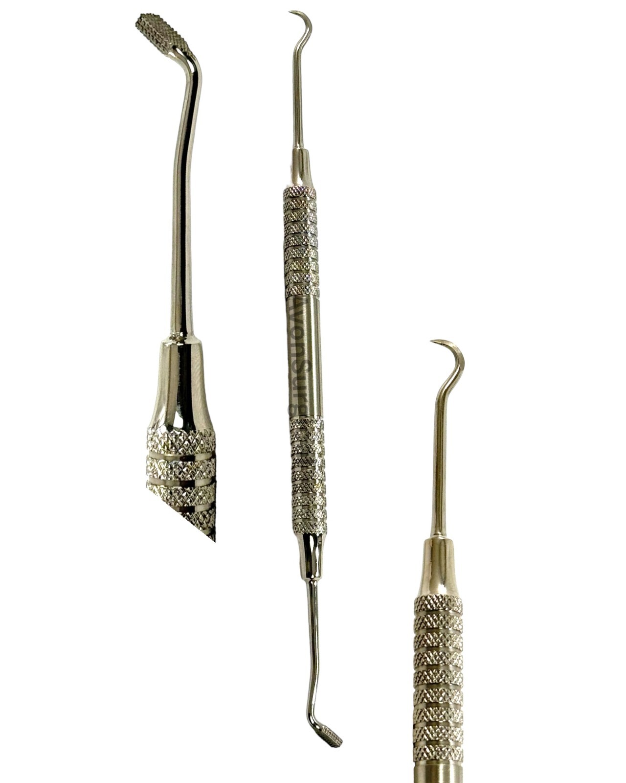5pk Dental Band Pusher and Cement Clean-up Hook Scaler Lightweight Hollow Handle