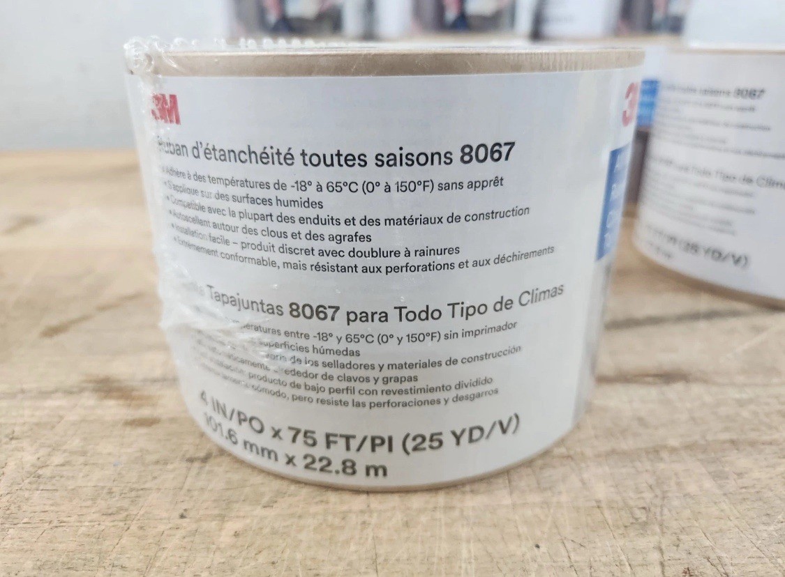 Lot of 12 3M All Weather Flashing Tape 8067 (4″ x 75 ft) -NEW/SEALED-