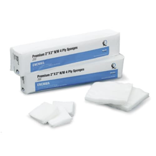 Quala 2″ x 2″ 4-ply Non-Woven Sponges 5000/Cs. Rayon/Polyester