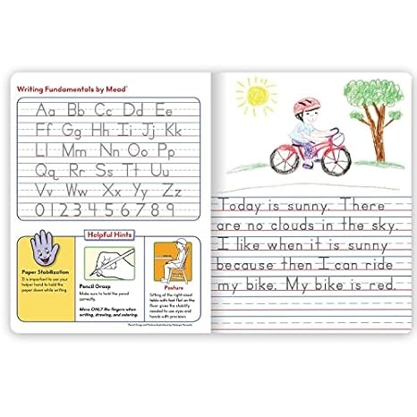 Mead Primary Journal Creative Story Tablet, K-2, 100 Sheets, Blue (09554)