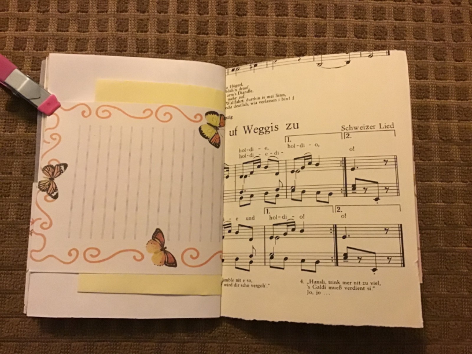 Handmade Naked Junk Journal 6” x 4.5” Mushroom Print Card Stock Cover