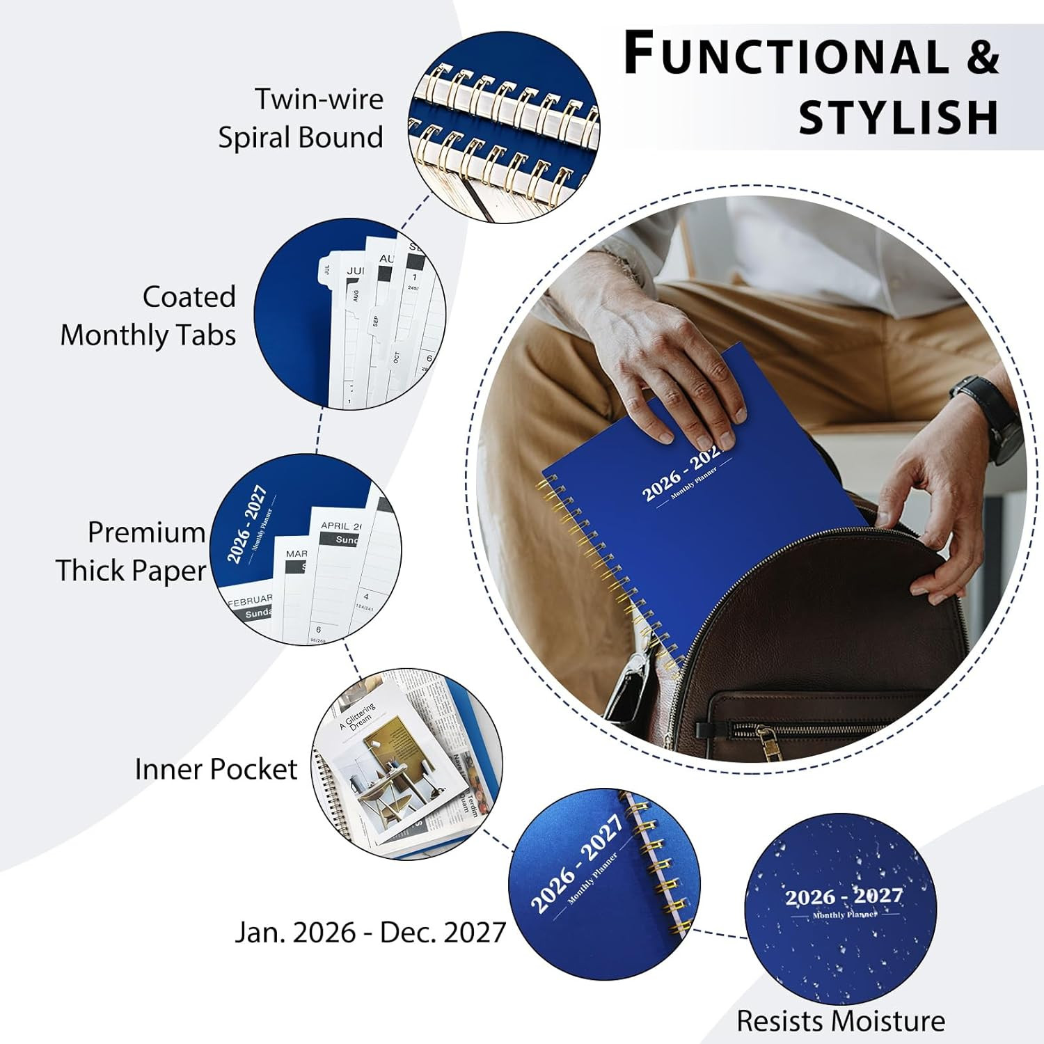2026 Planner-2 Year Monthly Planner 2026-2027, JAN.2026 – DEC.2027, 8.5″ X 11″,
