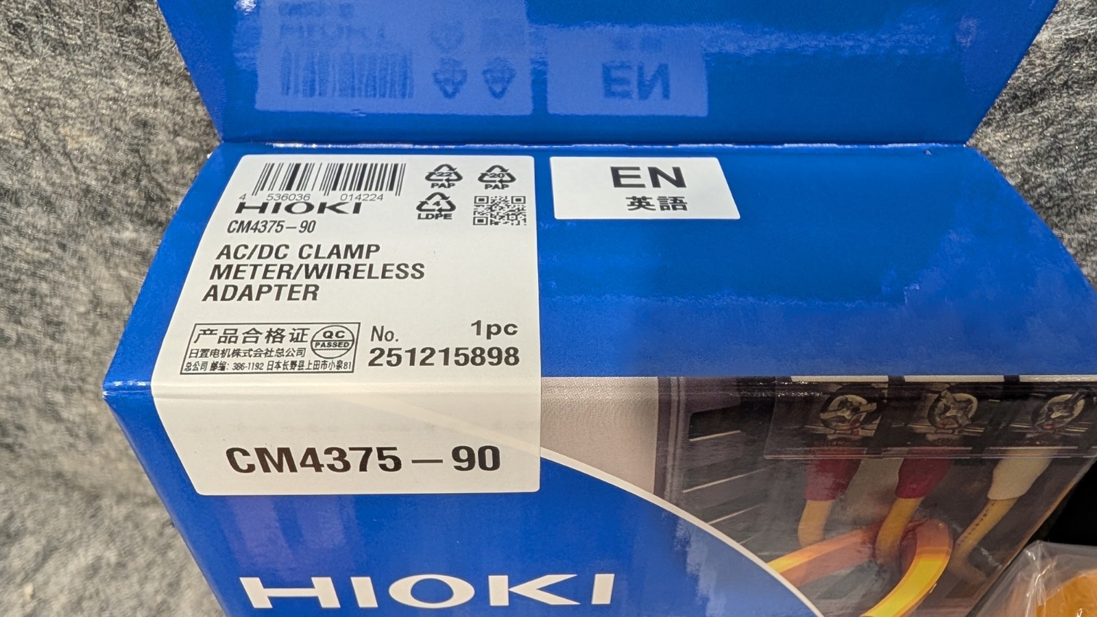 HIOKI CM4375-90 AC/DC Clamp Meter 1000A True RMS w/Wireless Z3210 Adapter Kit