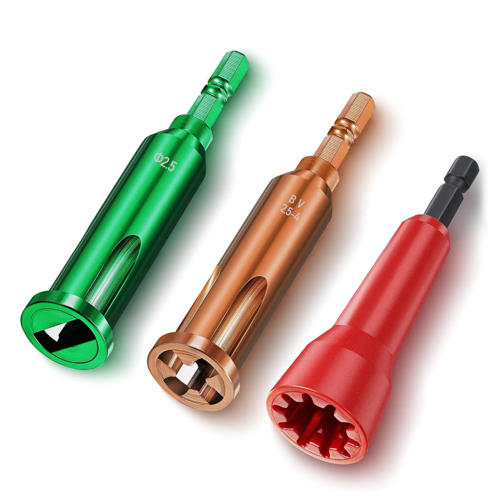 3 Way/ 5 Way Wire Stripping Tool Twister Wire Cap Twisting Tool with 1/4″ Chuck