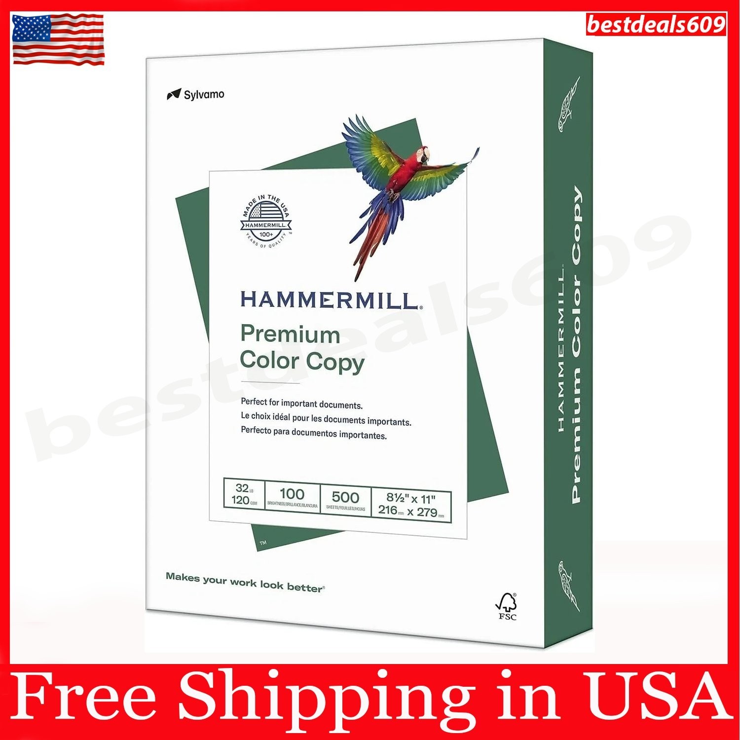 Printer Paper, Premium Color 32 Lb Copy Paper, 8.5 X 11-1 Ream (500 Sheets)