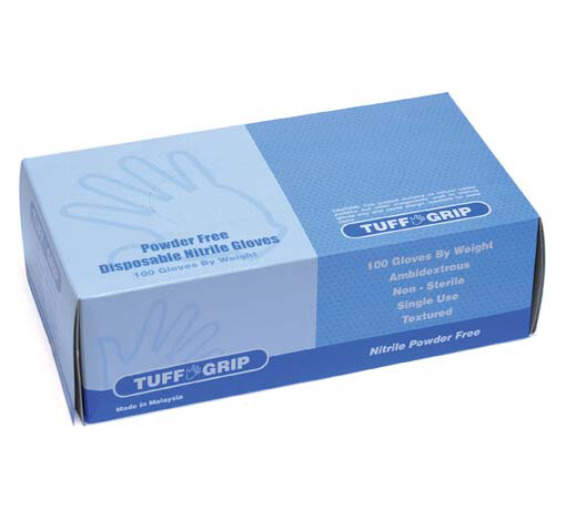 200PCS 4 MIL BLUE NITRILE INDUSTRIAL DISPOSABLE LATEX AND POWDER FREE GLOVES