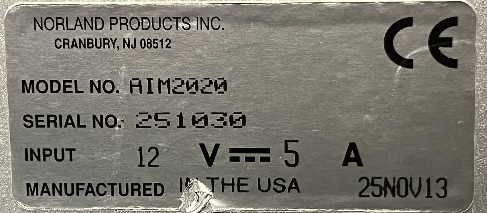 Norland Products Inc AIM 2020 Interferometer
