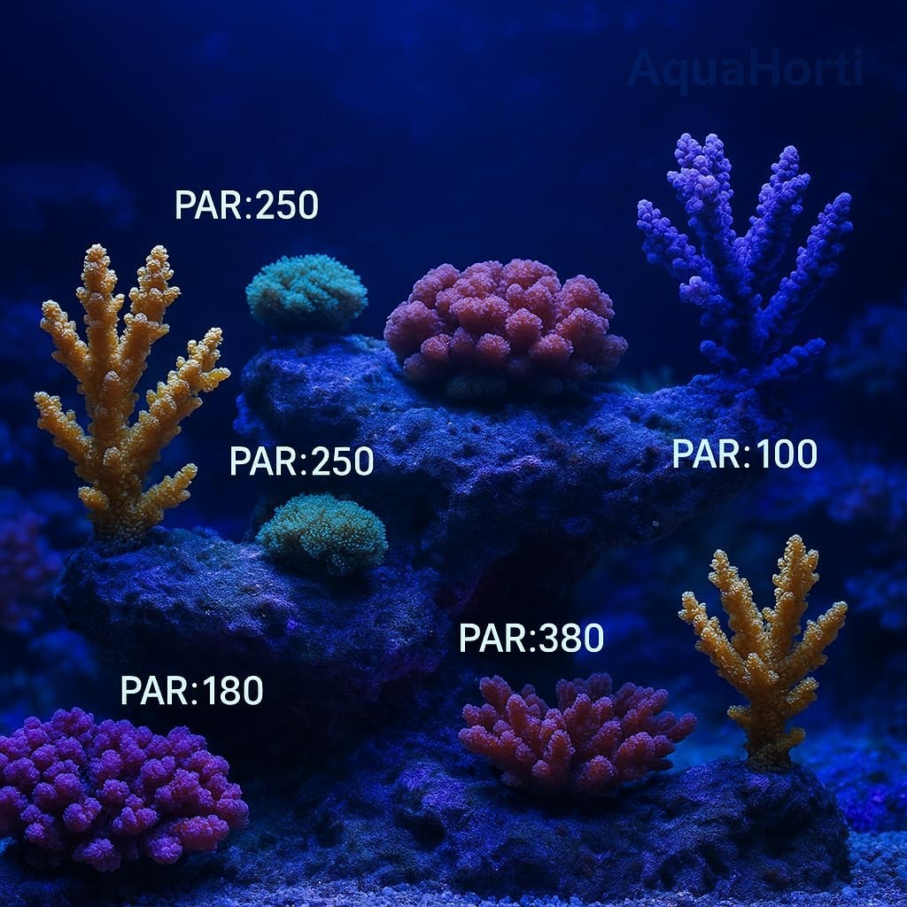 AH-Reef PAR Meter,Test PPFD,UVA w/m²,Waterproof Sensor,Show R,G,B% in Aquarium L