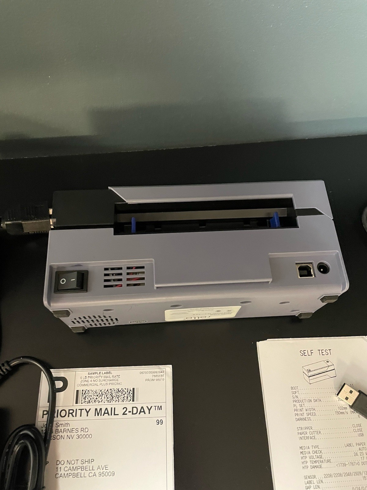 Rollo X1038 Label Printer Direct Thermal High Speed Printer Includes Cords