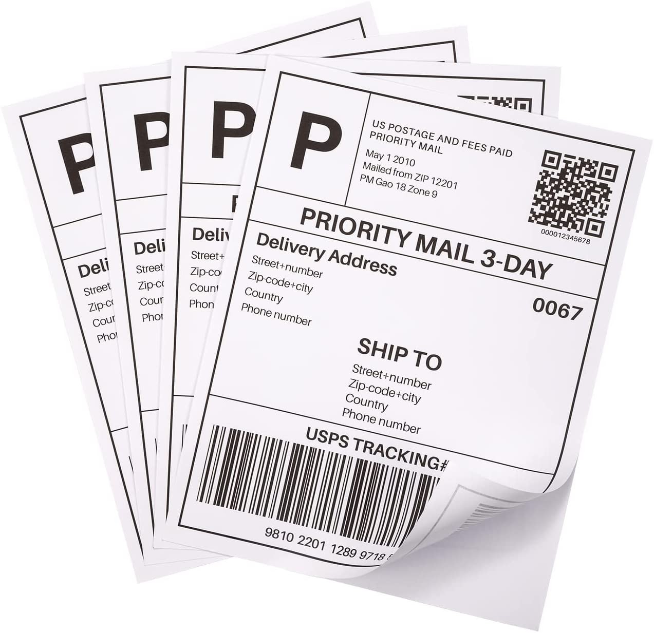 100-4000 Full Sheet A4 Shipping Labels 8.5 x 11 Self Adhesive Address Label