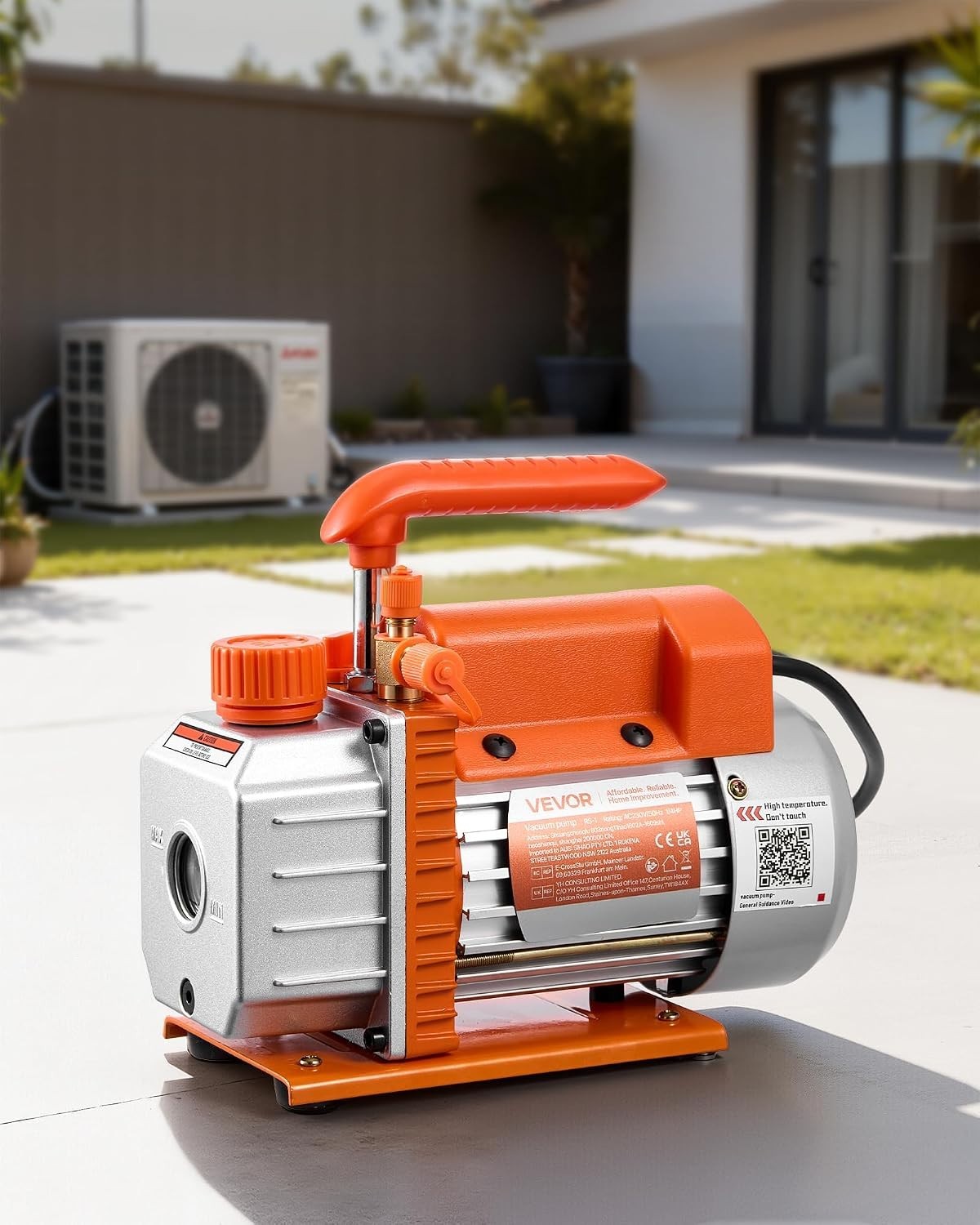 Efficient 1/4 HP Rotary Vane Vacuum Pump – Ideal for Automotive AC & HVAC Repair