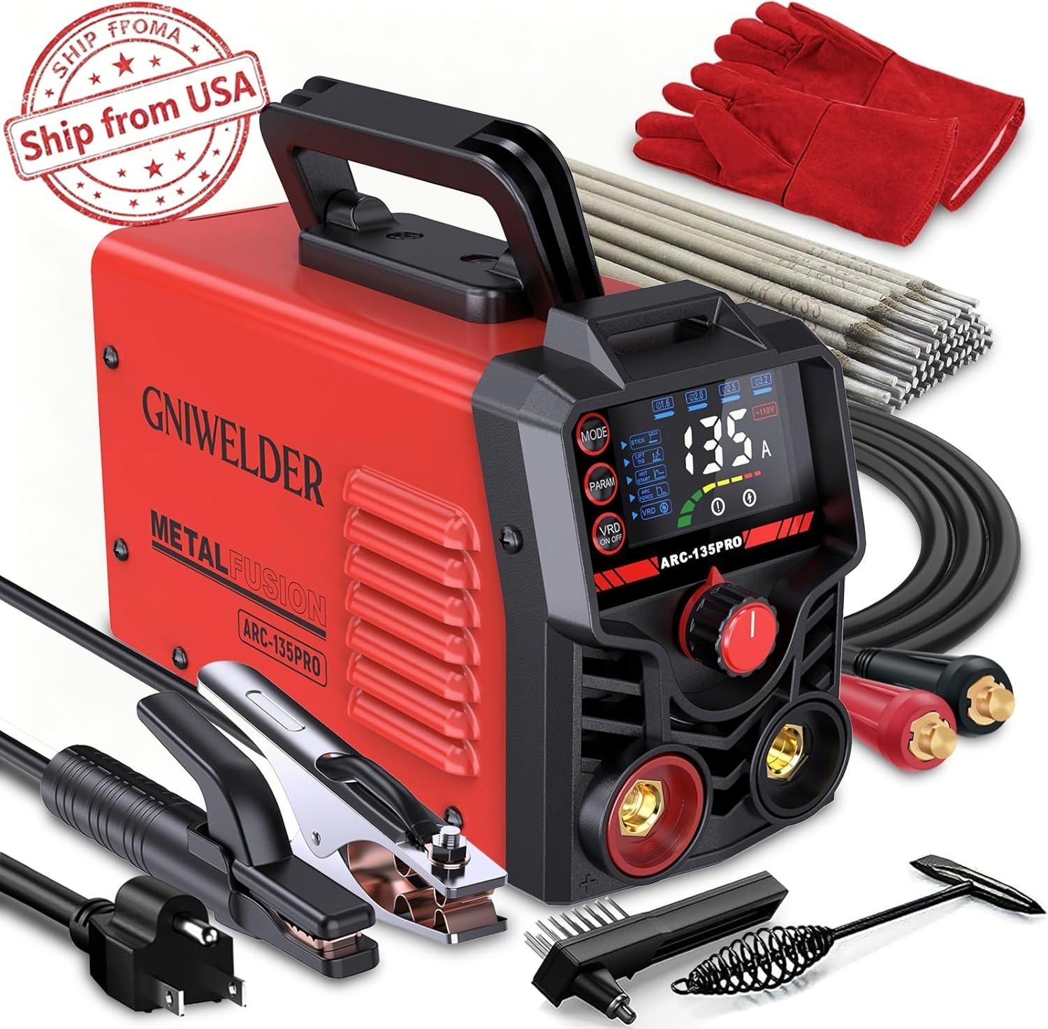 110V Portable Stick Welder ARC Inverter Welding Machine IGBT MMA Welder DIY
