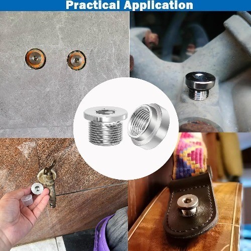 2 Pairs Sensor Bung, 304 Stainless Steel M18 X 1.5 2PCS Bungs and 2PCS Plugs