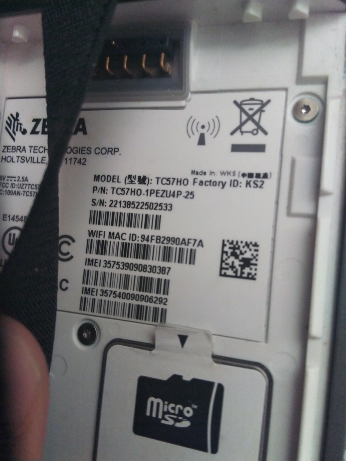 Zebra TC57 TC57HO 4G LTE Touch Mobile Computer Barcode Scanner Unlocked Refurb