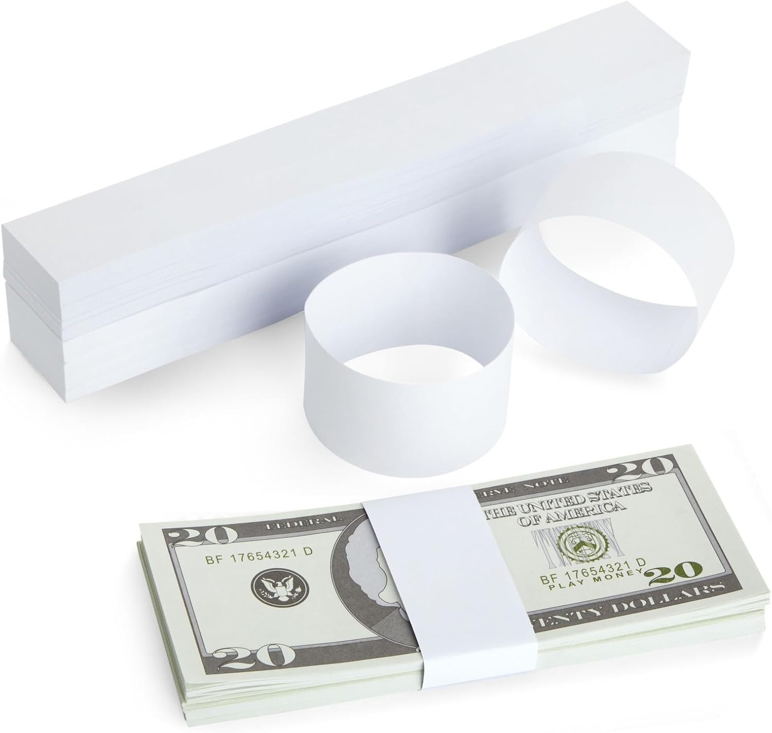 Juvale Money Bands – Secure Bundling & Cash Wrappers – Customizable Blank Curren