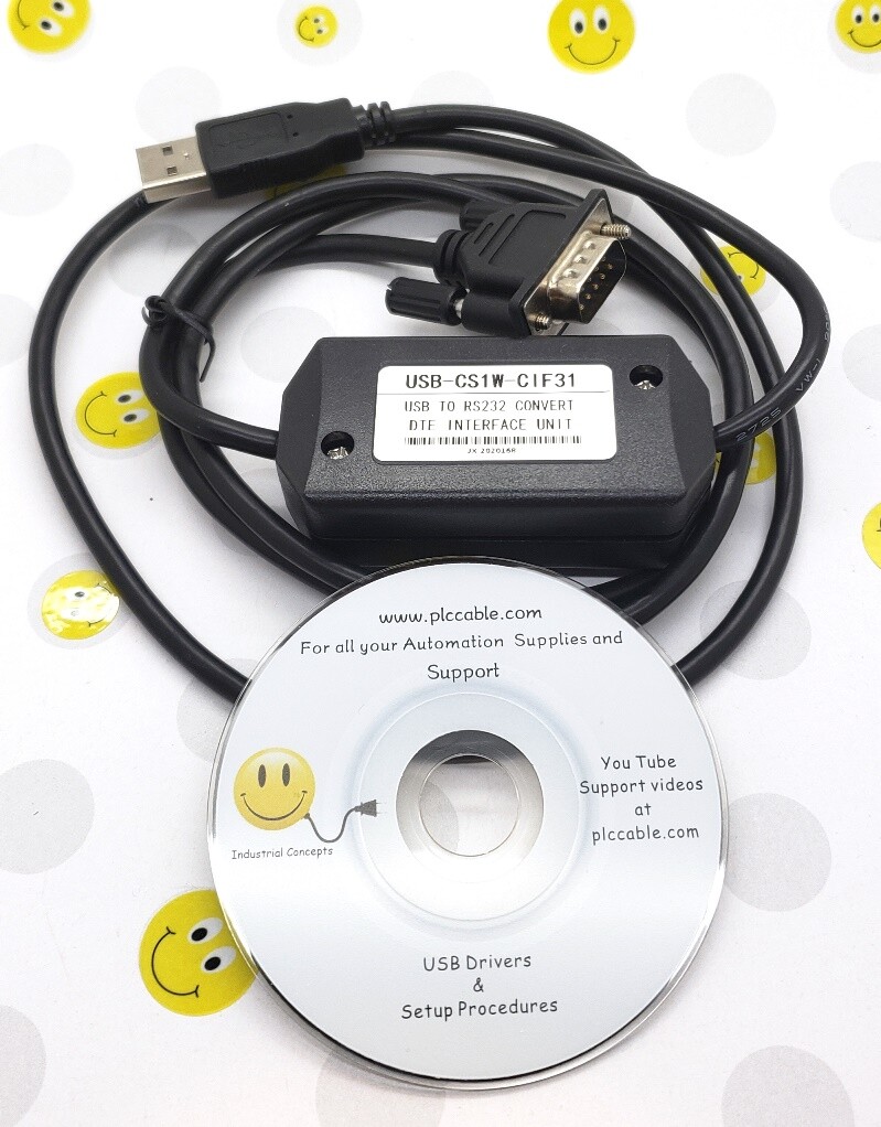 USB CS1W-CIF31 PLC Cable For OMRON CS/CJ/CP Series, C Series, CVM1/CV and PT’s