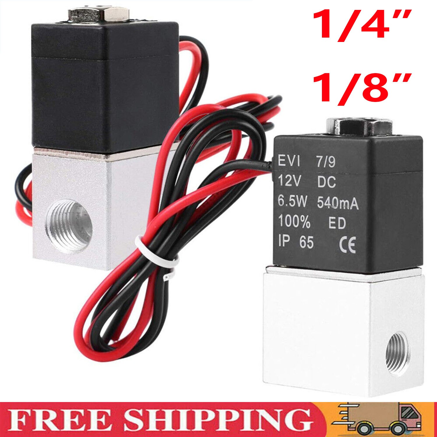 1/4″ Inch Electric Air Water Fast Response Solenoid Valve Normally Closed 24V DC