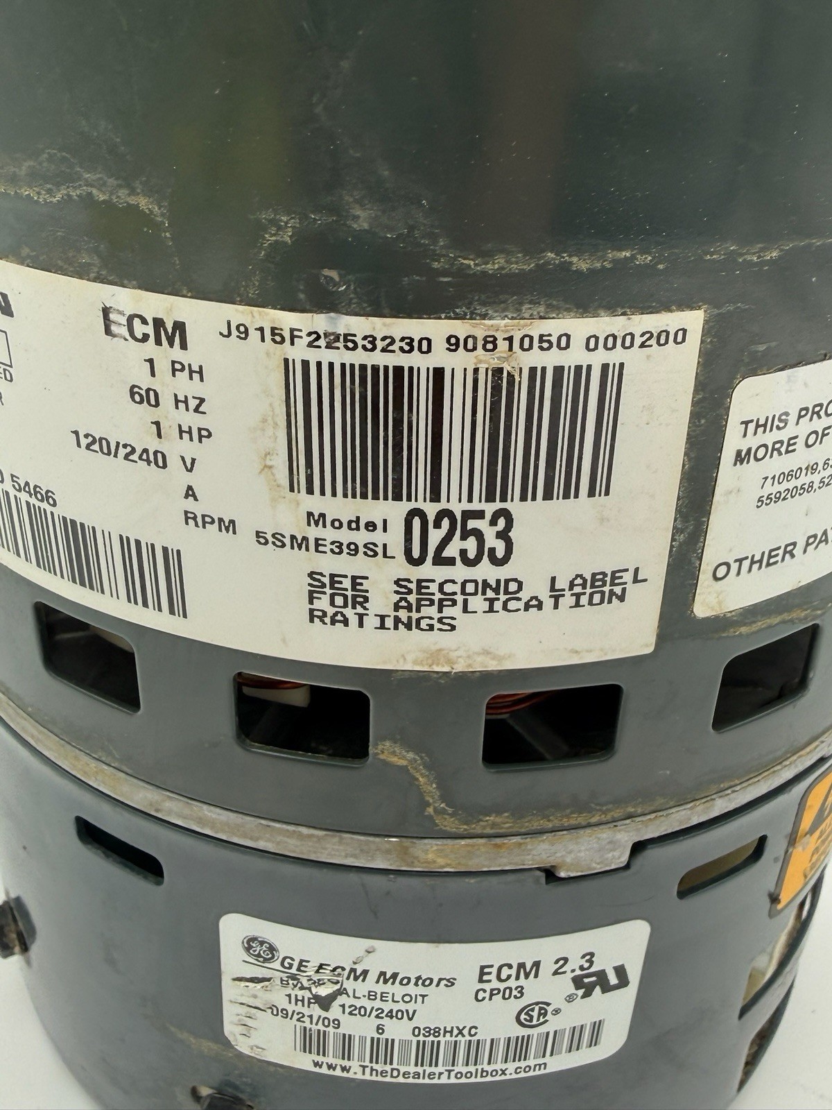 GE ECM 2.3 5SME39SL0253 1HP Furnace Blower Motor 208-230V D341314P78 #B1-26