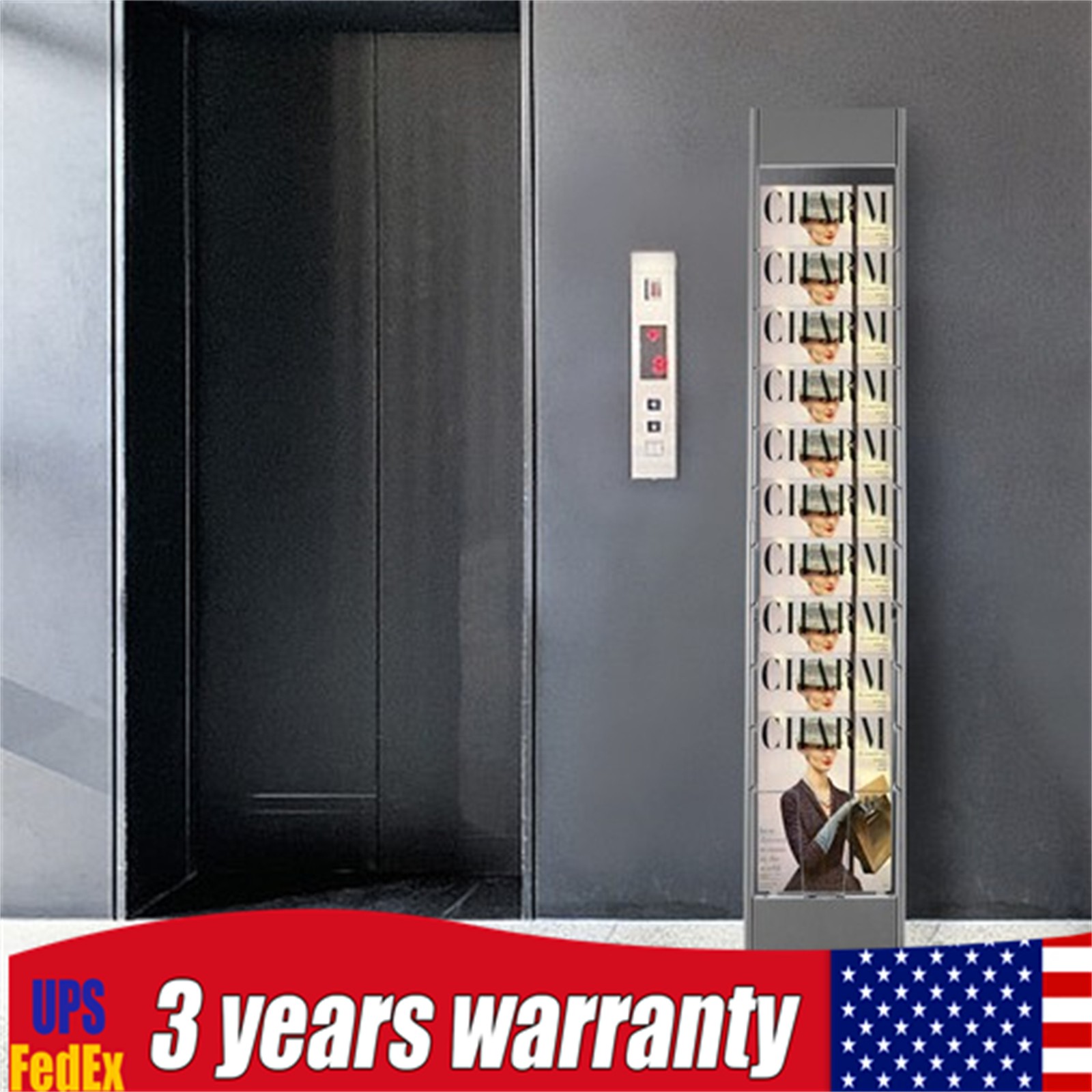 10Tier Floor Standing Literature Rack Brochure Magazine Display Holder Stand