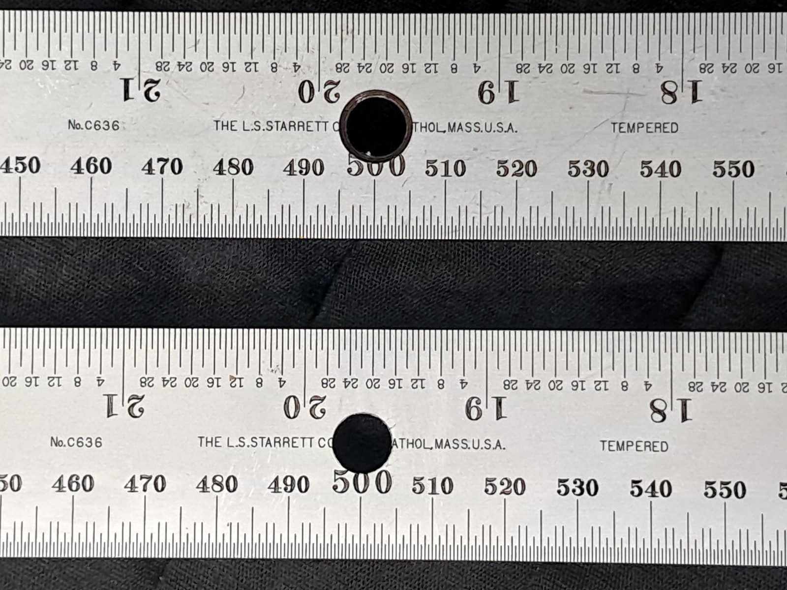 Starrett No. C636-1000 1000mm 39-1/4″ Spring Tempered Steel Rule Machinist Scale