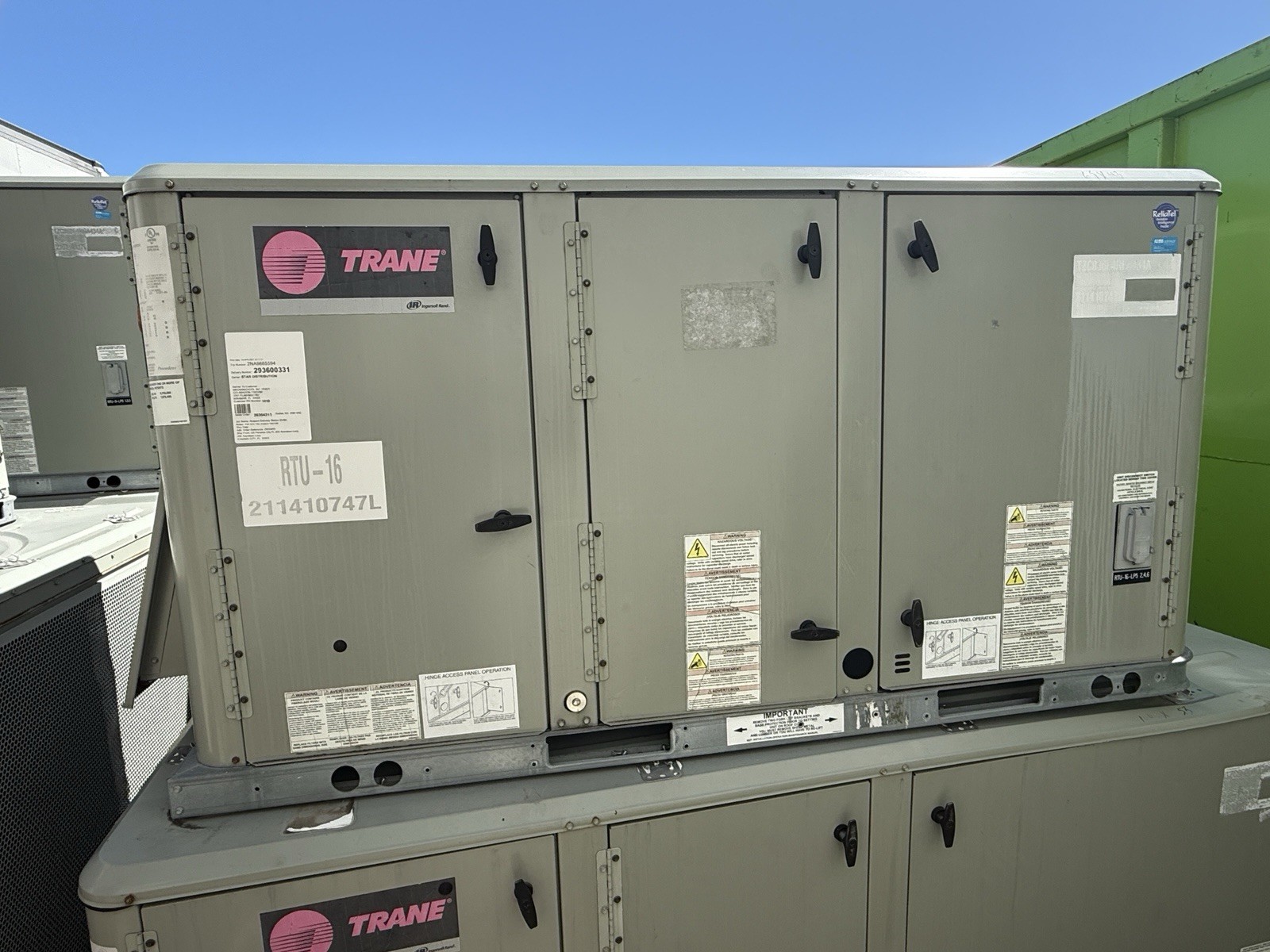 Trane Rooftop Air Conditioner THD240G4RRD16H9C5A1A6B00HA Cooling Heating 3 Phase