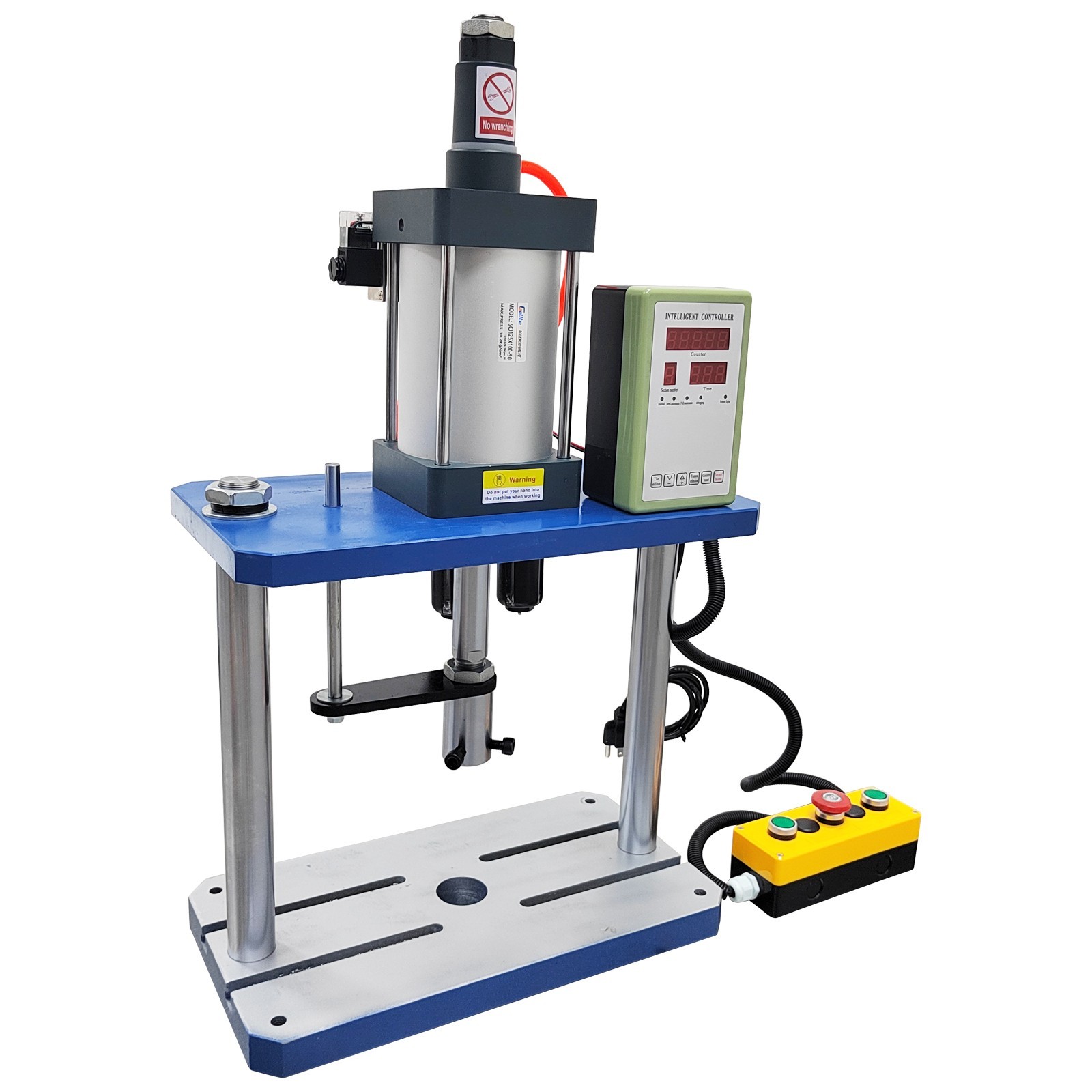 Pneumatic Punch Machine Punch Press controller 110V 1763lbs 3.9-1.9in Two Column