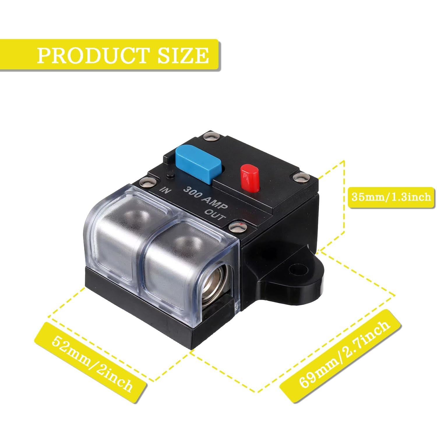 Waterproof Car Circuit Breaker Fuse Reset 30-300 Amp 12V-32V DC Car Boat Auto