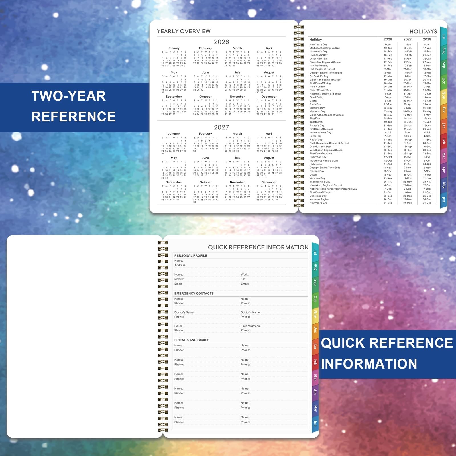 Planner 2026-2027 – Academic 136 pages, 8 X 10 inches, Colorful