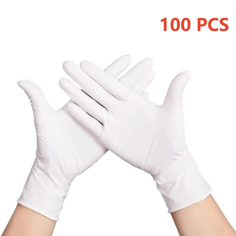 100PCS Disposable Nitrile Gloves Latex Free Cleaning Gloves for Kitchen Cooking