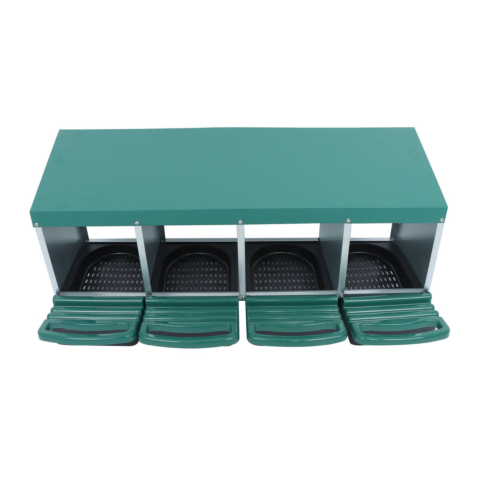 4 Holes Rollout Egg Collection Green Chicken Nest Box Hen Laying Nest Boxes Coop