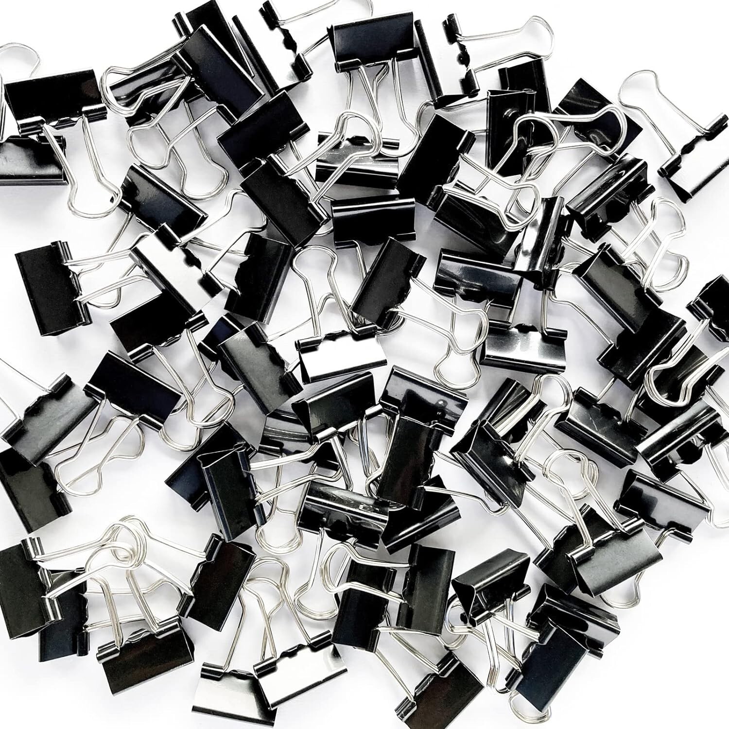 DSTELIN 96 Pack (19mm) Mini Binder Clips 3/4-Inch Small Black Paper Clamps