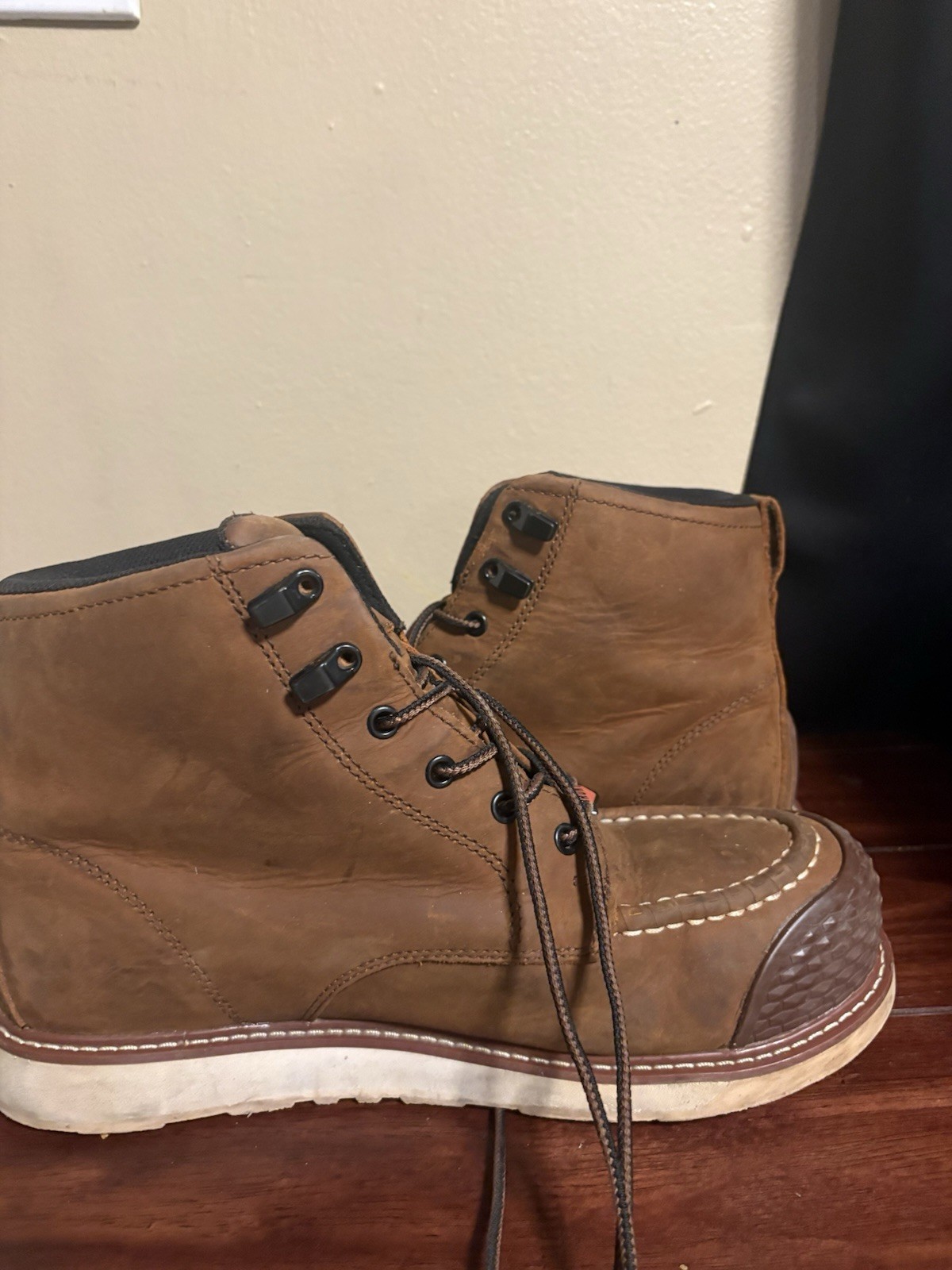 BRUNT The Marin BRUNT Toe Men’s Work Boots 10W Brown Lace-Up Electrical Hazard