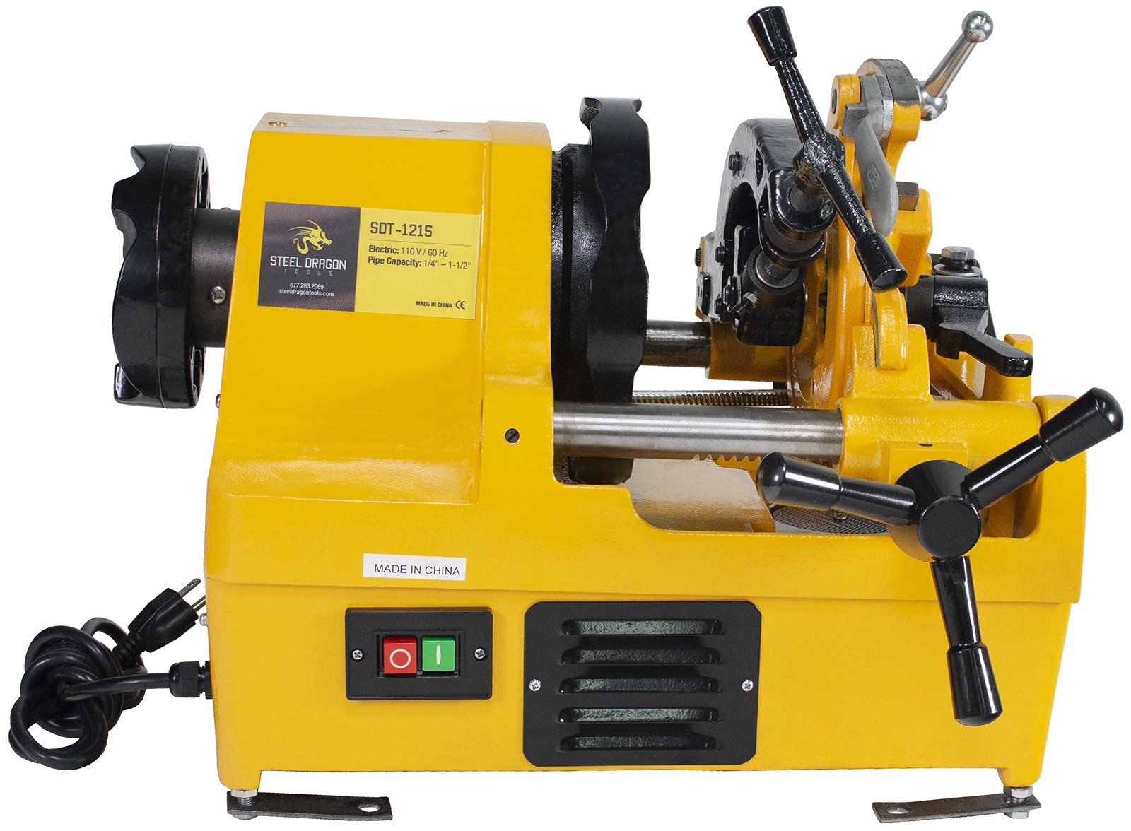 Steel Dragon Tools® 1215 Pipe Threader Threading Machine fits RIDGID® 811A Dies