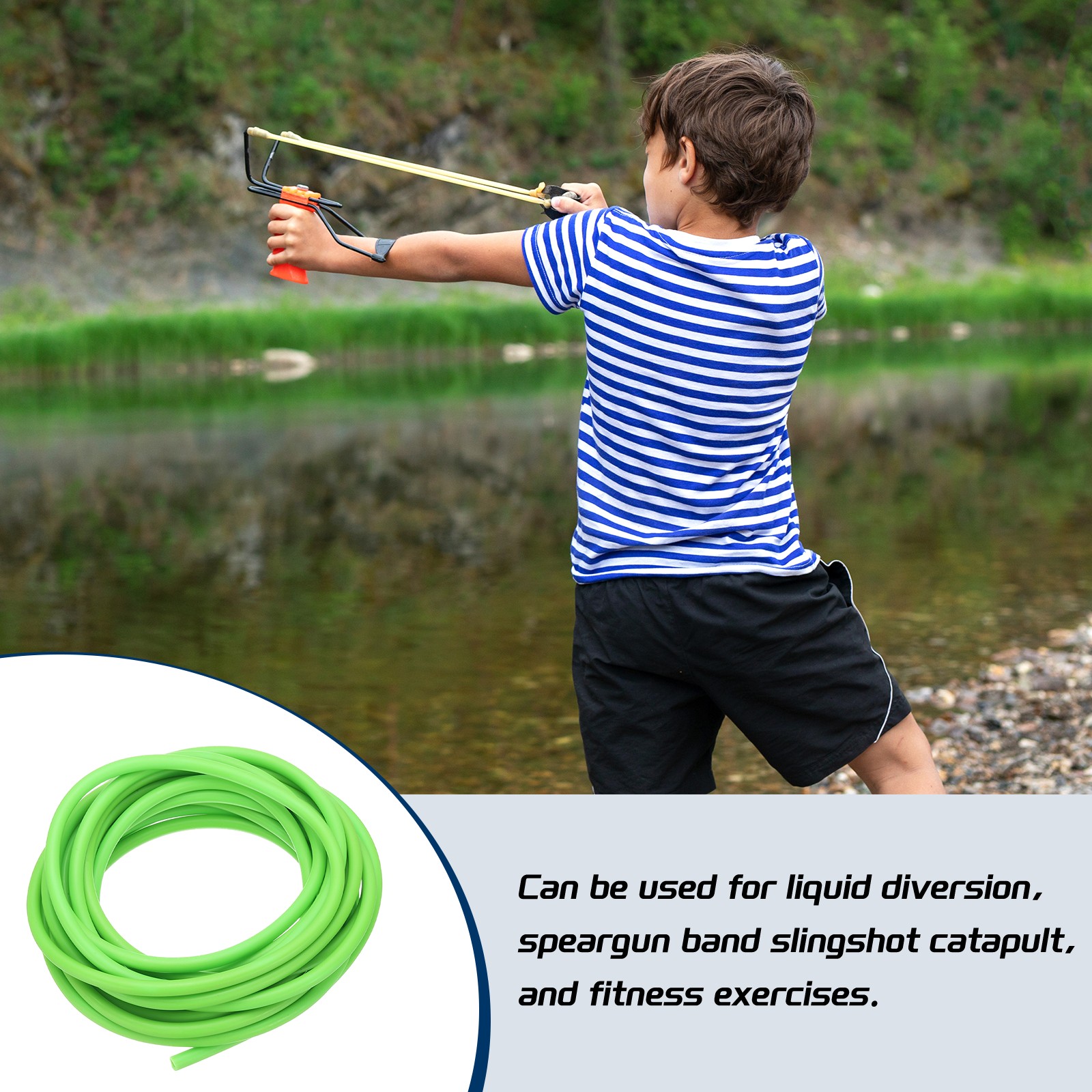 13 Ft(4M) Latex Rubber Tubing, 1/8″(3mm)ID 1/4″(6mm)OD, Green